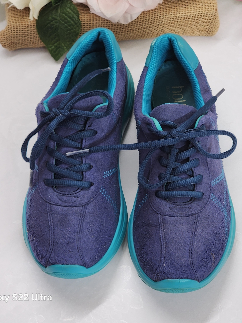 Women's Casual Lace-Up Sneakers in Purple and Teal